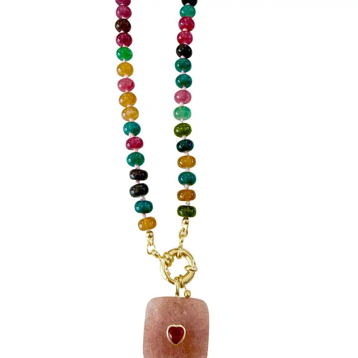 Lexi Beaded Gemstone Necklace