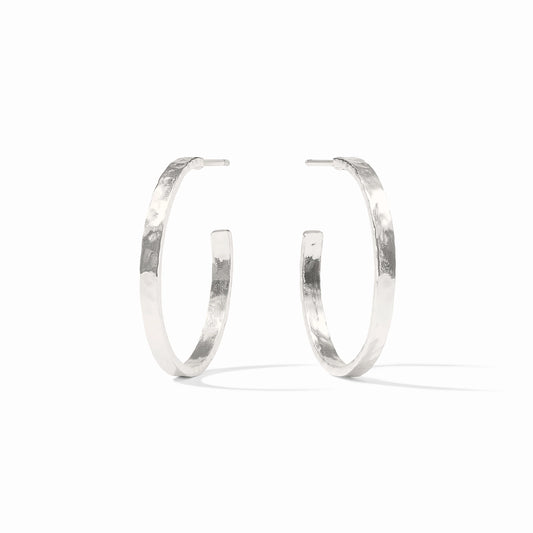 Crescent Hoop in Silver