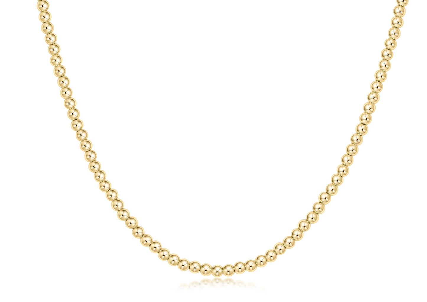 15" choker beaded - classic gold 3mm
