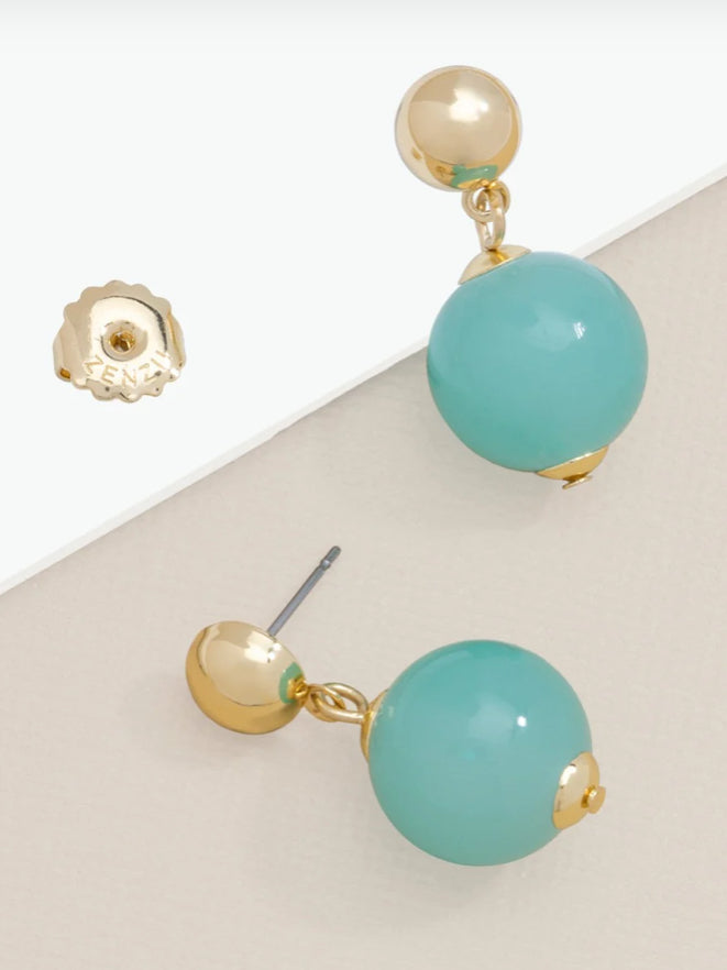 Glass Bead Drop Earrings