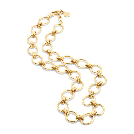 Cleopatra Grande Link Necklace, 16"+2'' - Gold