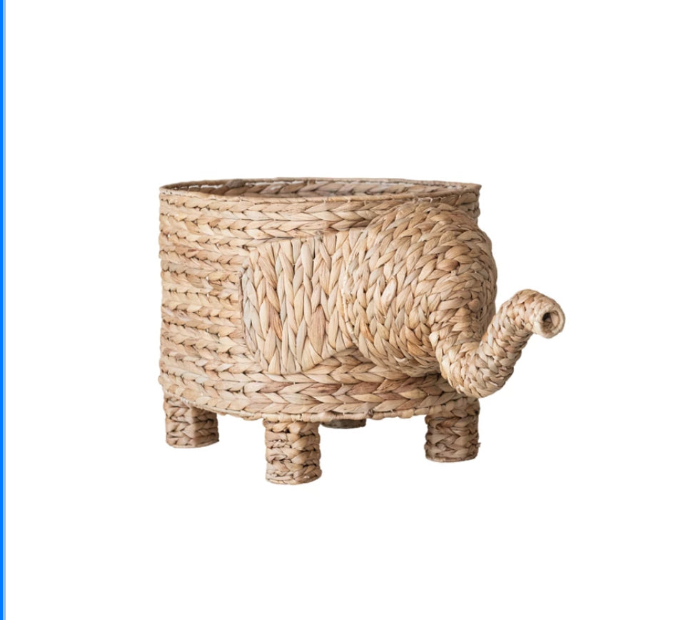 Water Hyacinth Elephant Basket