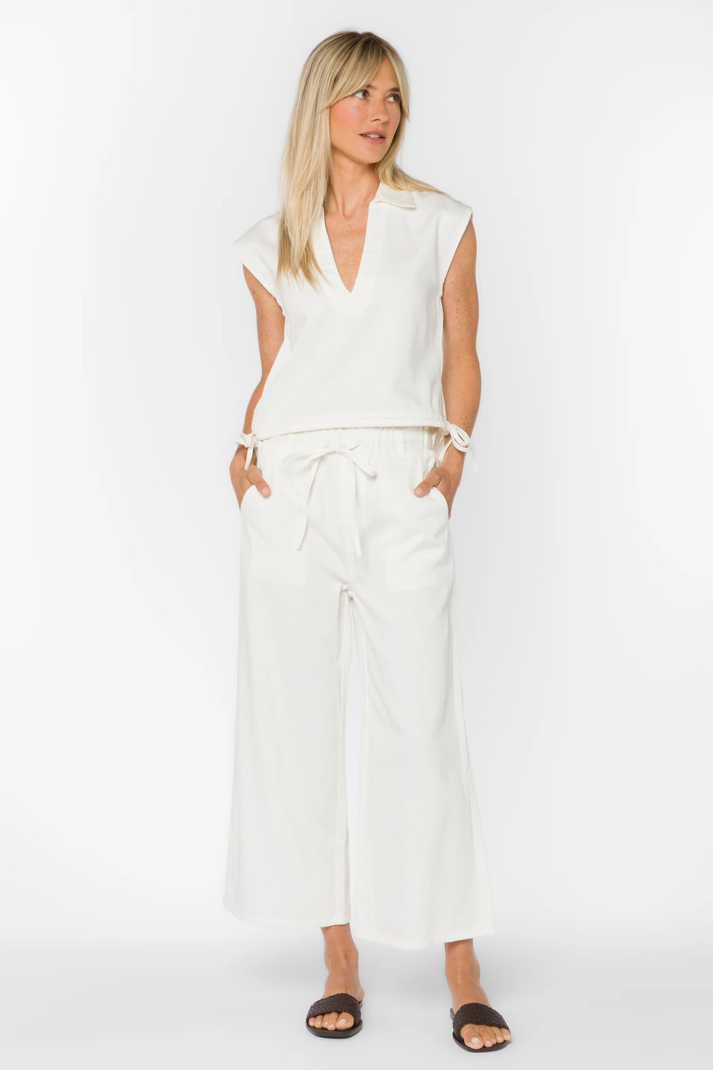 Claudette Optic White Pants