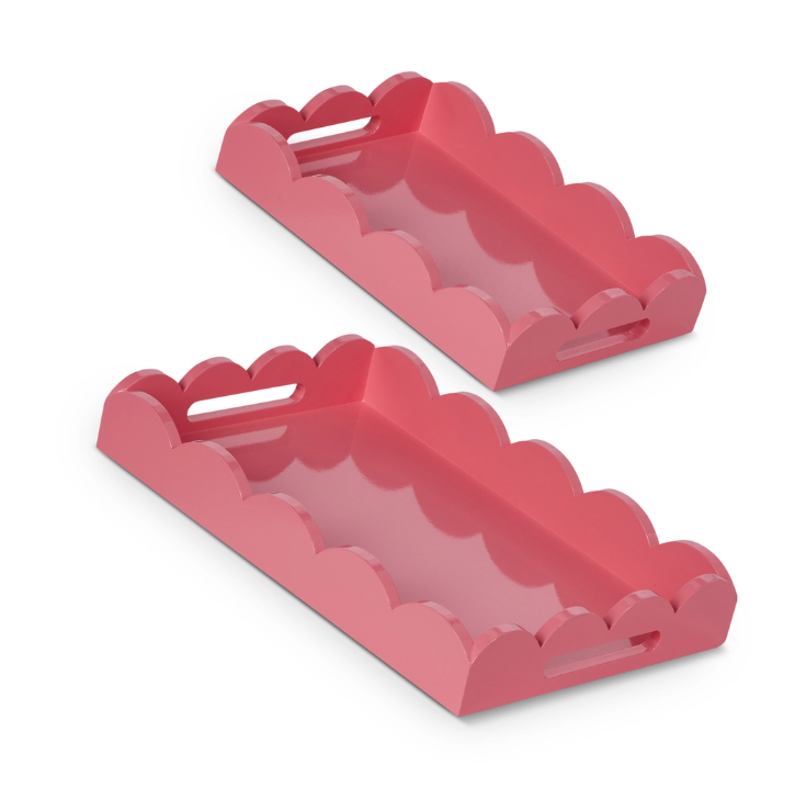 Pink Scallopped Tray small