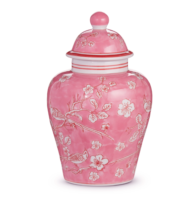 12" Pink Ginger Jar