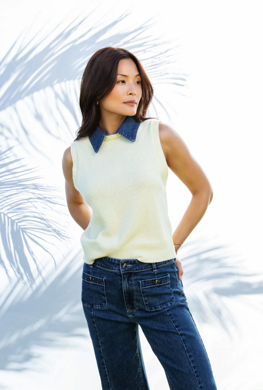 Renier Lemon Chiffon Vest