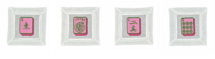 Mahjong Cocktail Napkins S/4