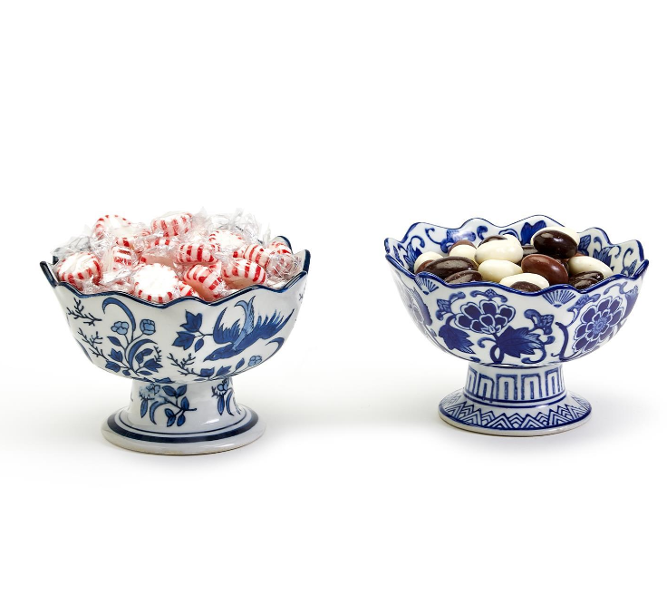 Scalloped Edge Footed Bowl