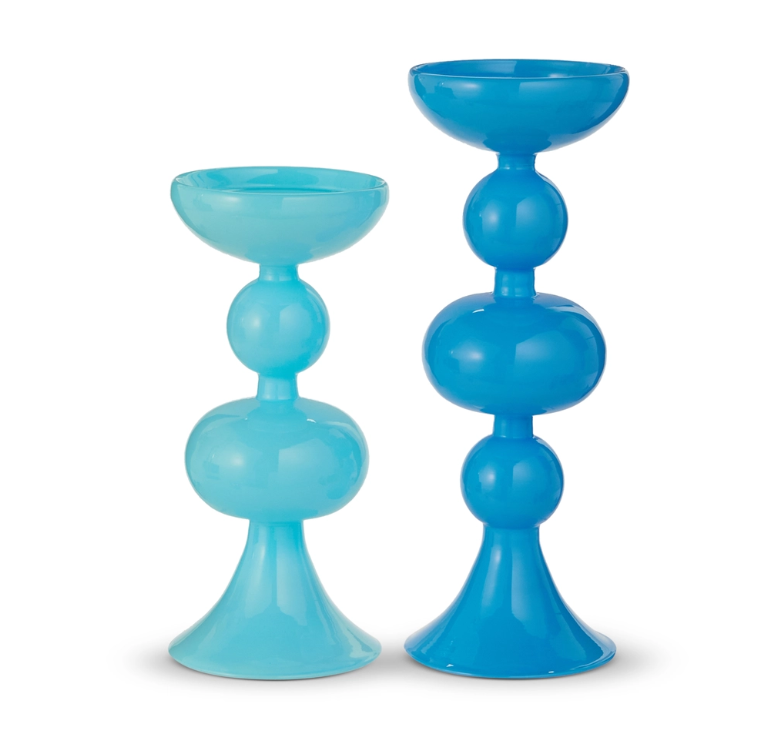Shades of blue candle holder