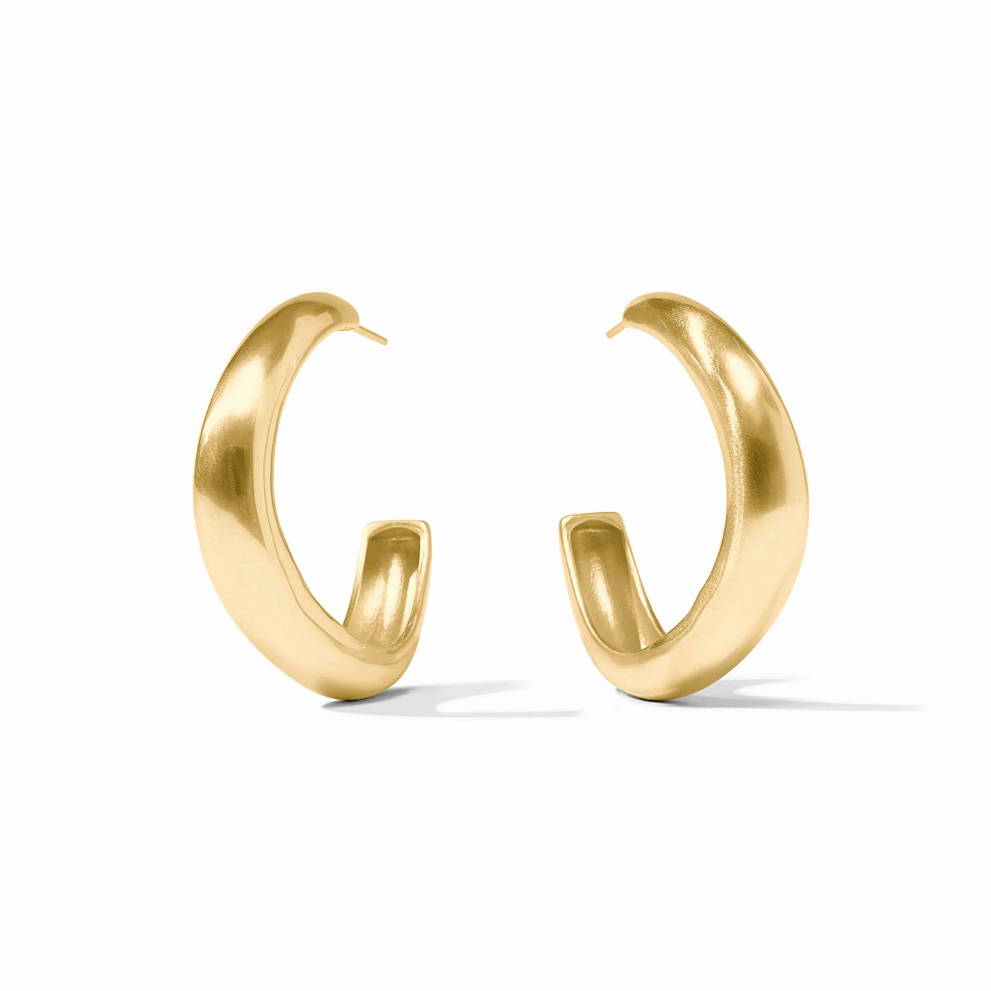 Wave Hoop Gold Medium Earring
