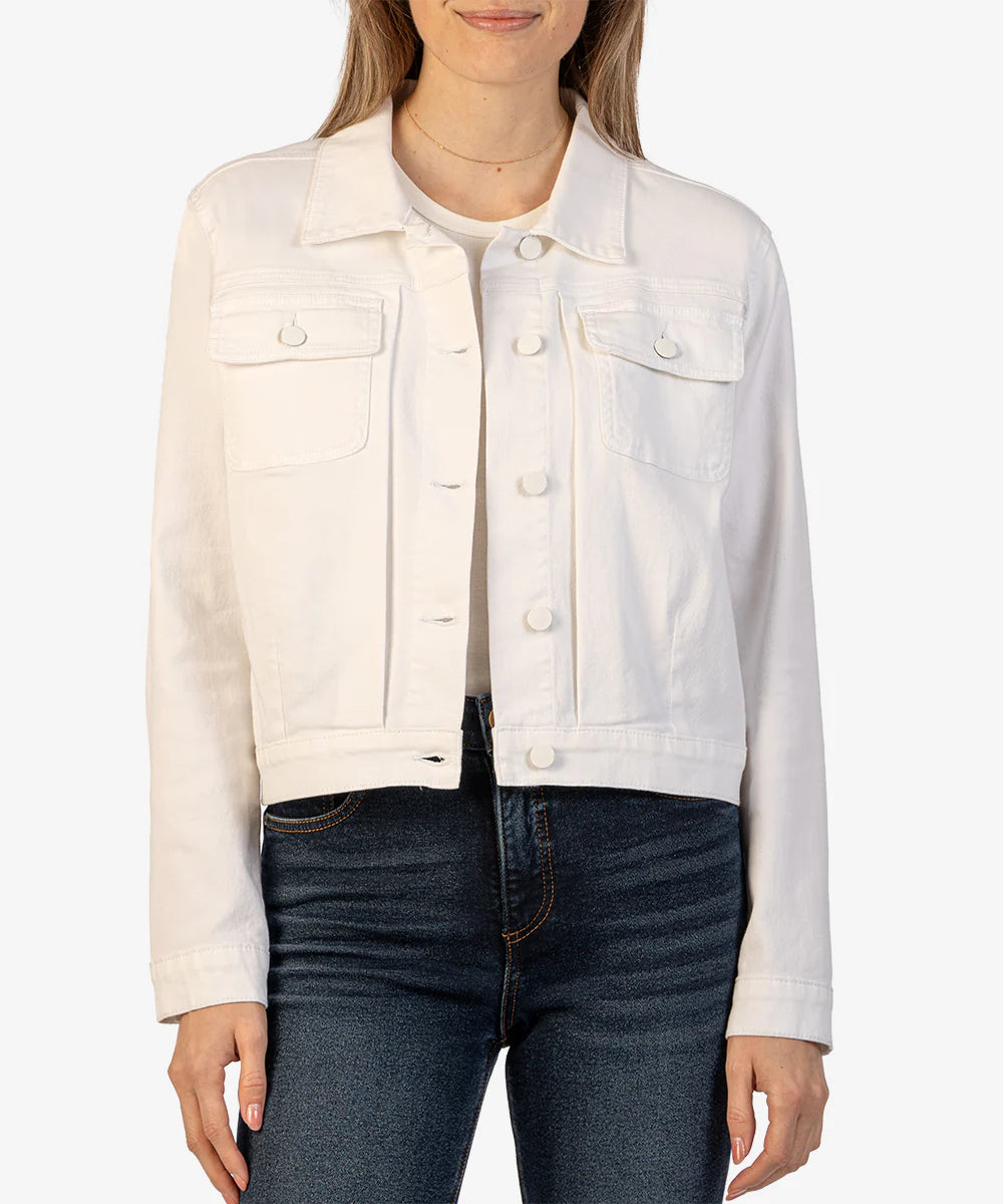 Ada Crop Jacket Optic White