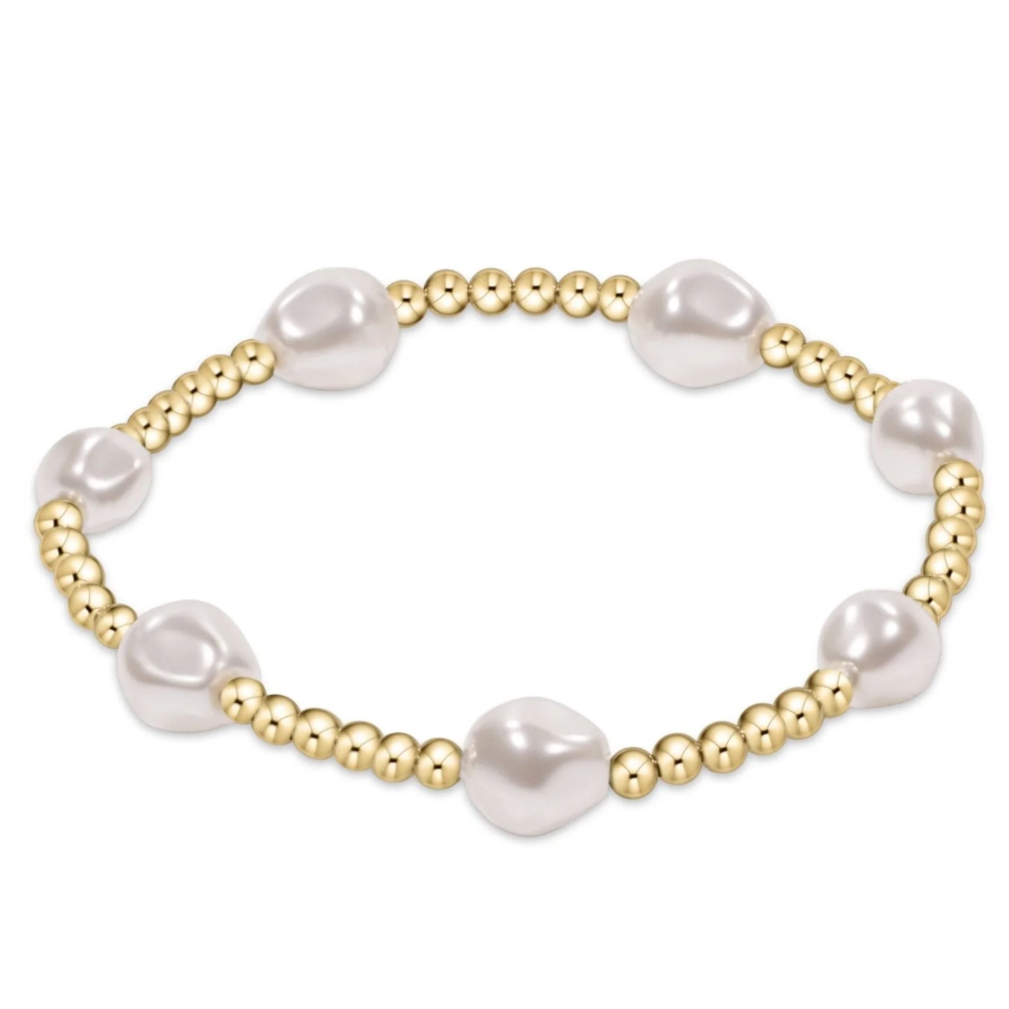 admire pearl 3mm gold bracelet