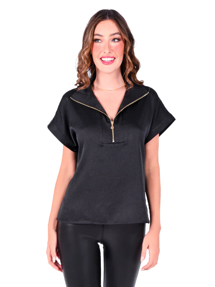 Poppy Pullover Black Tuxedo