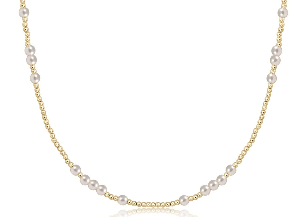 choker beaded - hope unwritten pearl 4mm