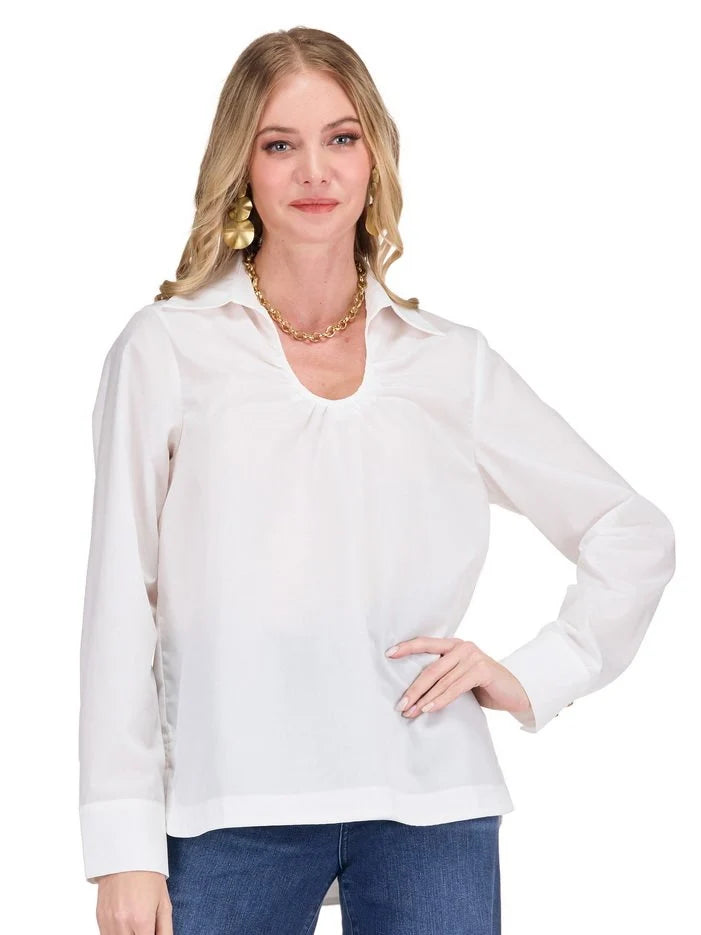 Horseshoe Blouse in White