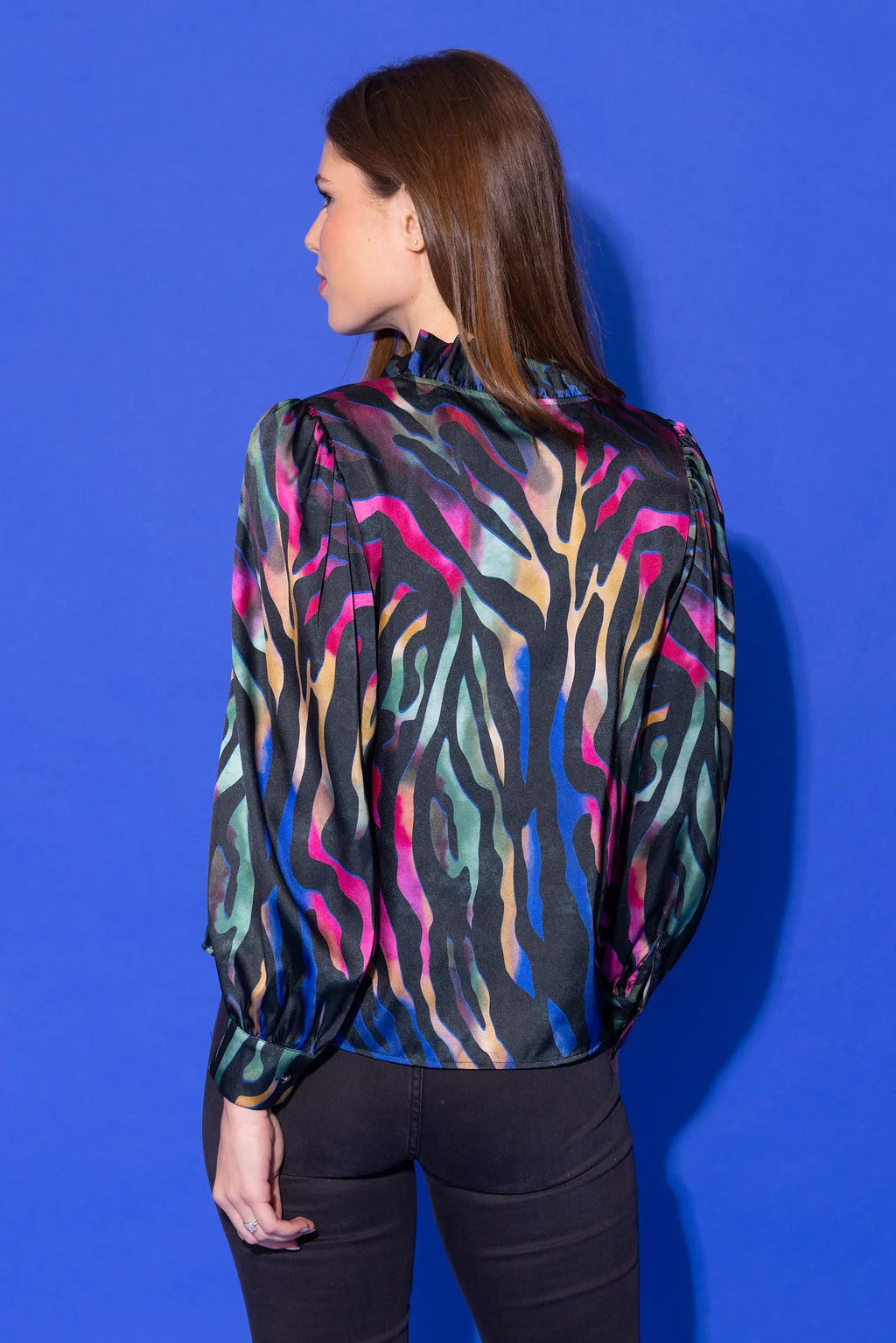 Pheobe Top in Prism Zebra