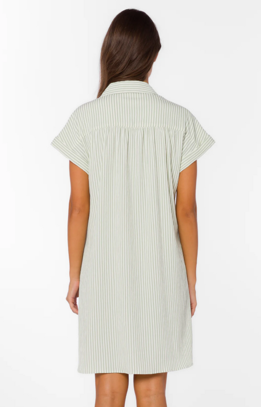 Merilee Sage Stripe Dress