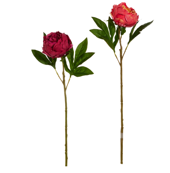23" Real Touch Pink Peony Stern