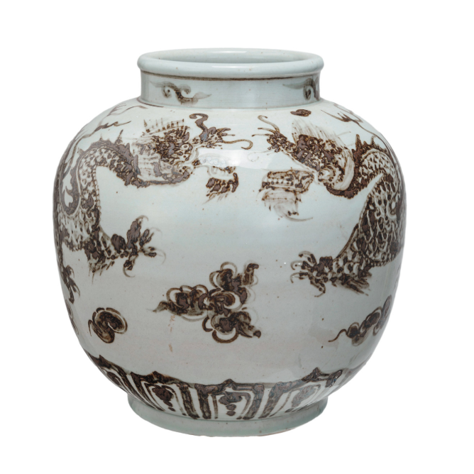 Reproduction Vase with Dragons
