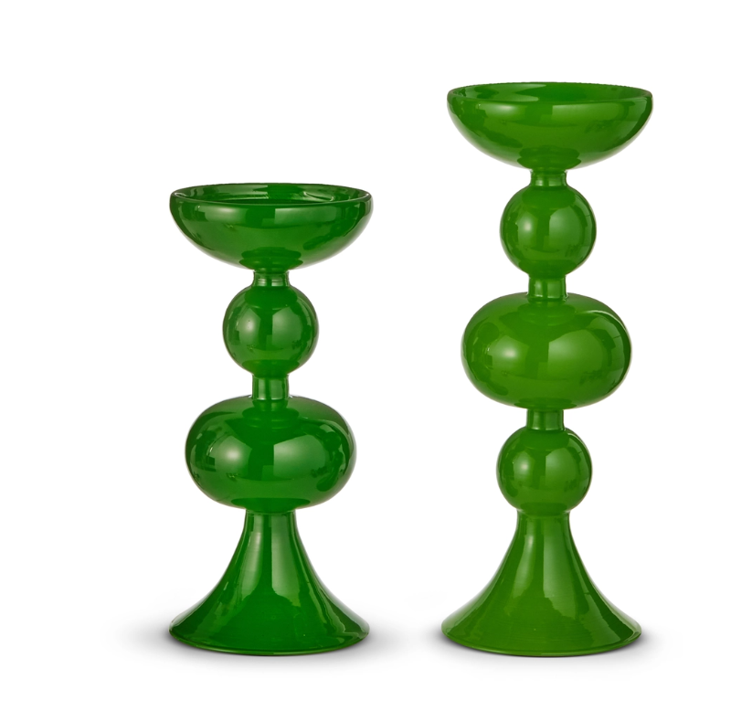 Shades of Green Candle Holder
