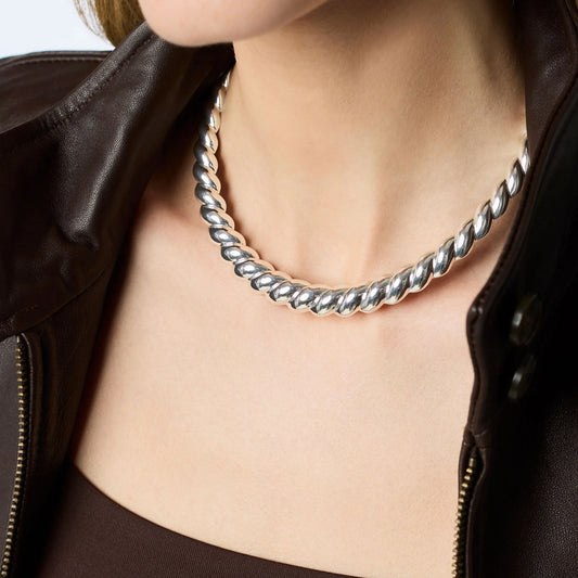 Ravello Collar Necklace in Silver