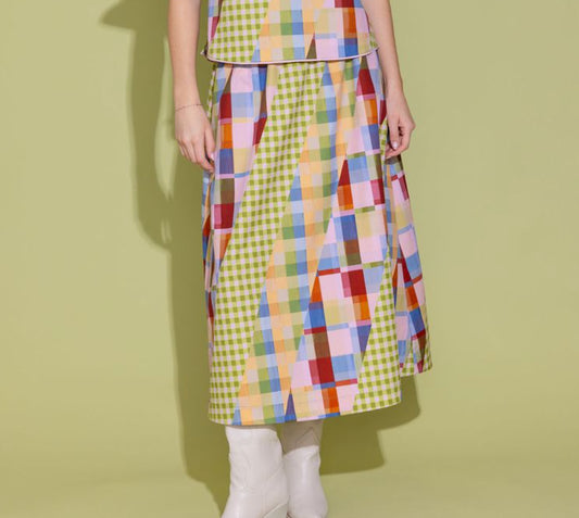 Danny Skirt in Diagonal Check
