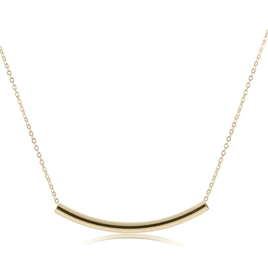 16" necklace gold - bliss bar smooth gold