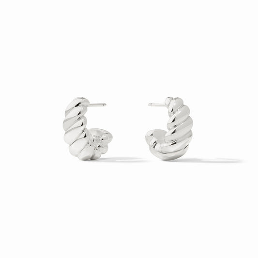 Ravello Statement Hoop in Silver