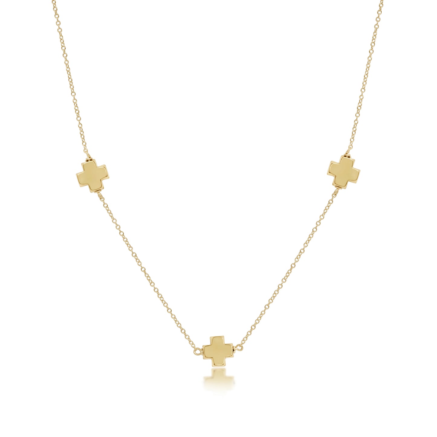 15" Simplicity Chain Gold- Signature Gold Cross