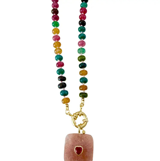 Lexi Beaded Gemstone Necklace