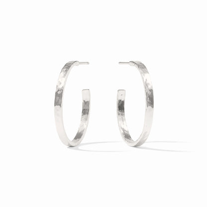 Crescent Hoop in Silver