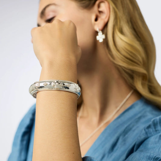 Canterbury Hinge Bangle in Silver