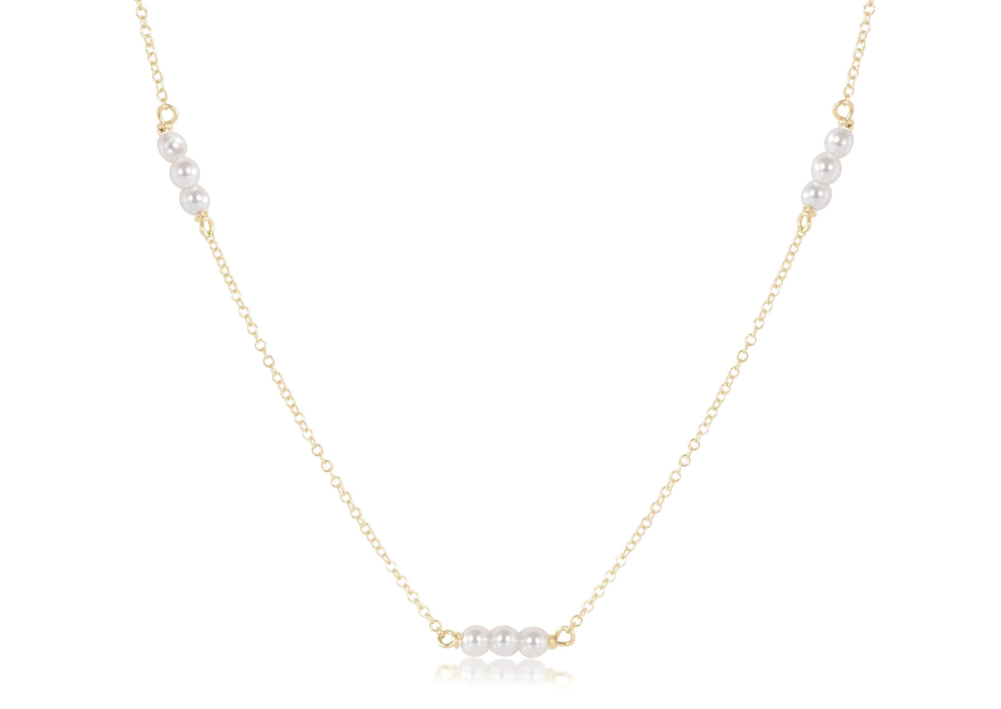 15" choker joy simplicity chain gold - 3mm pearl