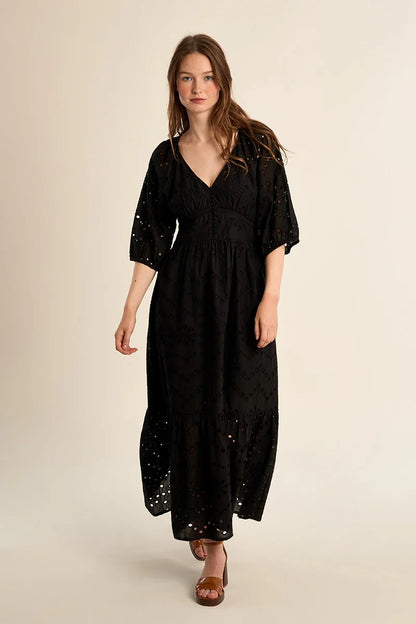 Long Cotton Dress Embroidered