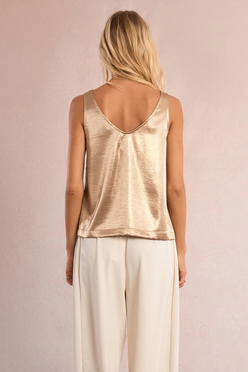 Satin Gold Tank Top