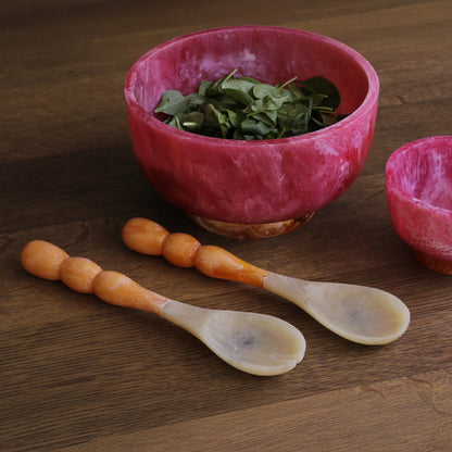 Resin Rio Bubble Salad Servers in Orange