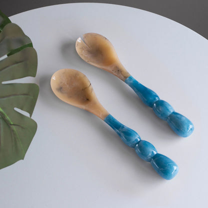 Resin Rio Bubble Salad Servers in Blue