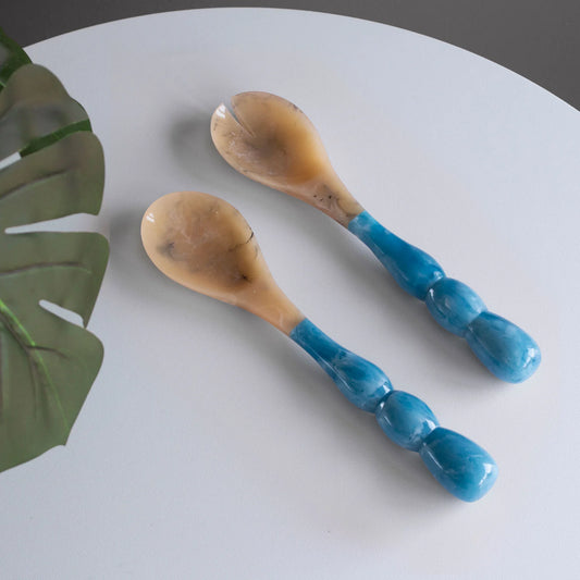 Resin Rio Bubble Salad Servers in Blue