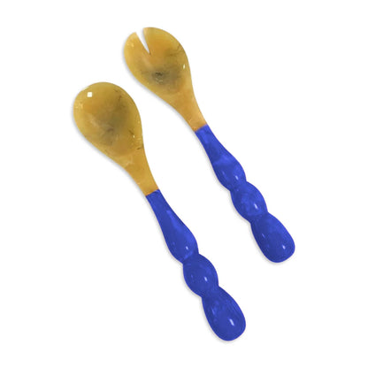 Resin Rio Bubble Salad Servers in Blue