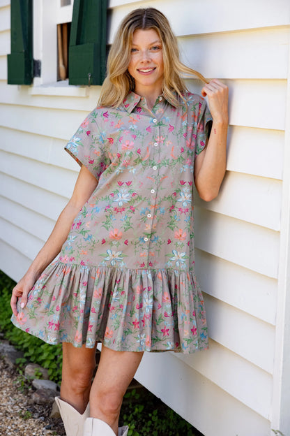 Jenny Dress in Trellis