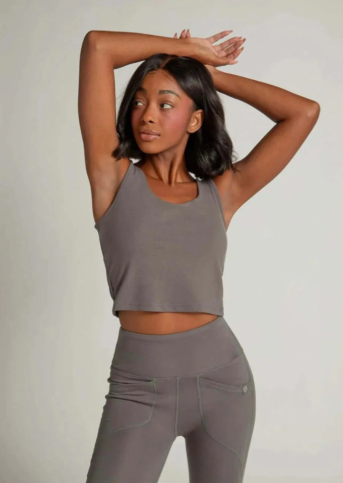 Soft Collection Crop Tank- Black
