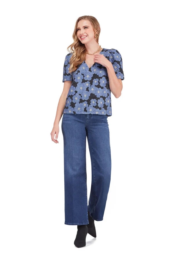 V-Neck Puff Sleeve Top