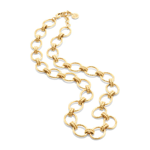 Cleopatra Grande Link Necklace, 16"+2'' - Gold