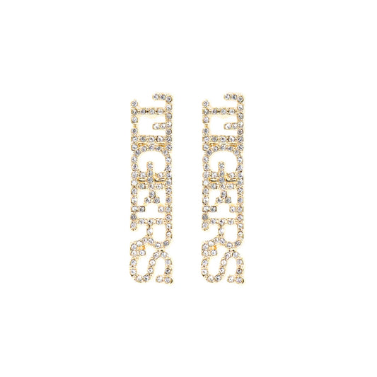 TIGERS Pavé Rhinestone Stud Earrings