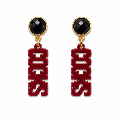University of South Carolina Mini Garnet COCKS Earrings