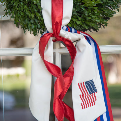 American Flag Wreath Sash