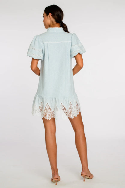 Chessy Dress in Shirting Stripe