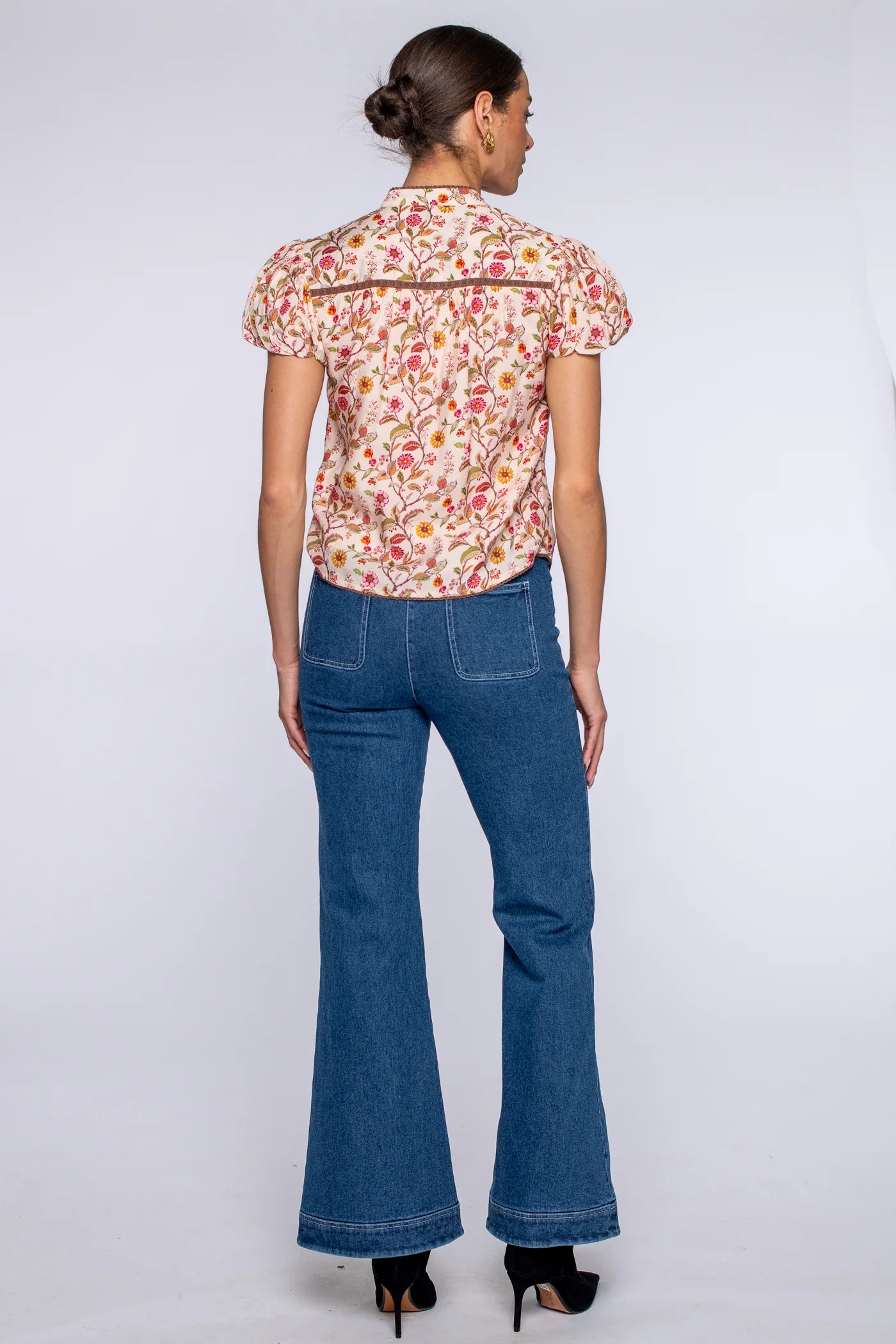 Short Sleeve Emily Top in Fairytale Floral