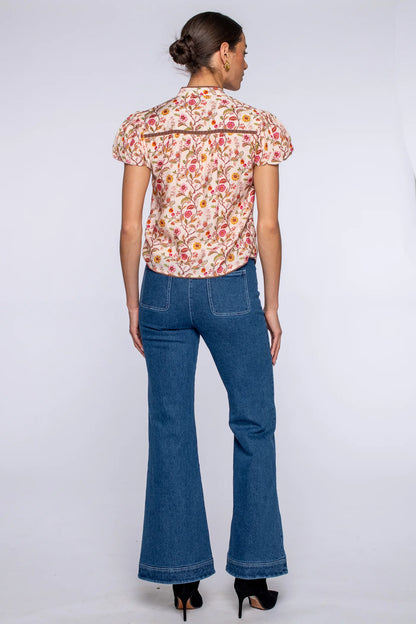 Short Sleeve Emily Top in Fairytale Floral
