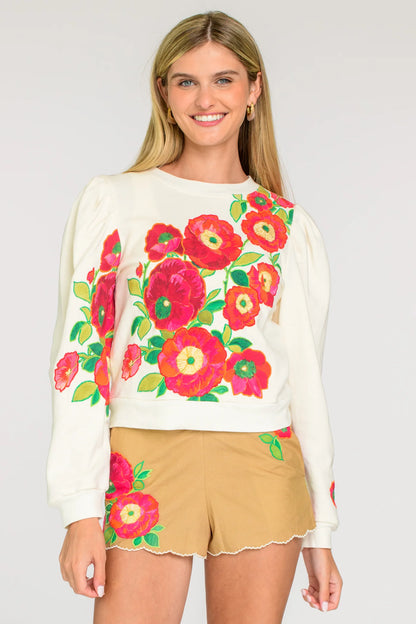 Jasmine Top in Poppy Patch